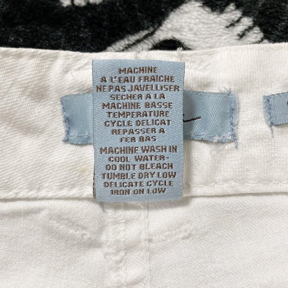 JESSICA Off-white denim walking shorts ~ SMALL MEDIUM cotton bermuda jean shorts - Picture 7 of 11